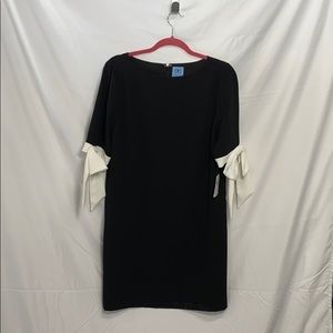 Black and white bow sleeve CeCe dress.